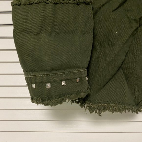 Zara Oversized Studded Green Shacket / Jacket - Picture 5 of 5